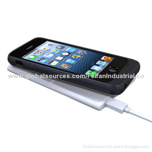Qi Wireless Charger Power Case, Soft and Sleek, for iPhone 5/5S, 2,000mAh